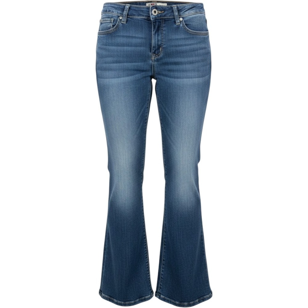 l.e.i. Sophia Hipster Flare Jeans Womens 15 Blue Medium Wash Y2K Retro
